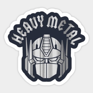 HEAVY METAL OPTIMUS - Faux silver Sticker